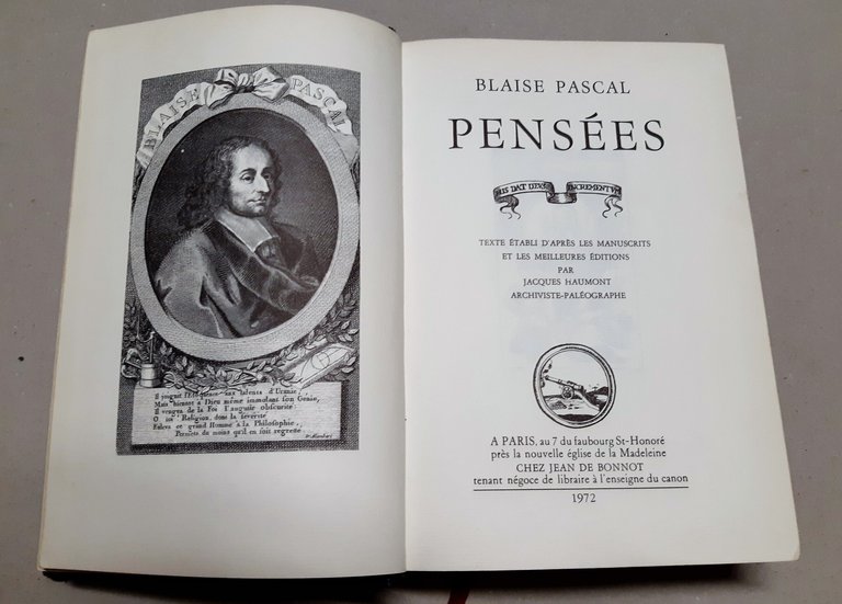 Blaise Pascal Pensees Ed. J. de Bonnot 1972 | Immagine Gallery 2