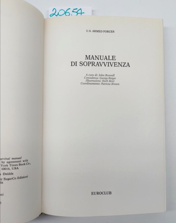 Boswell e Reiger U.S. Armed Forces Manuale di sopravvivenza Varia …