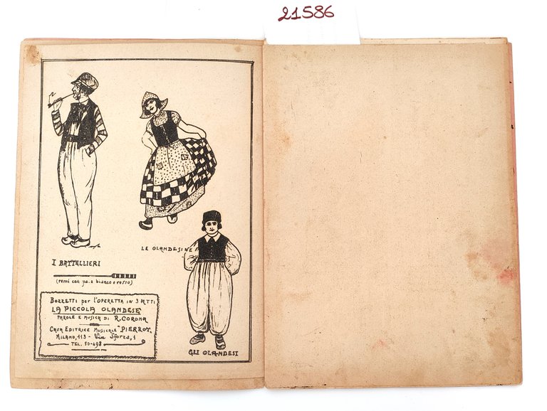 Bozzetti per costumi operetta La piccola olandese opera in tre …