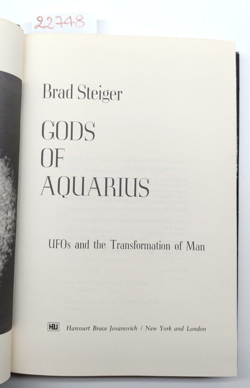 Brad Steiger Gods of aquarius Harcourt 1° edizione 1976