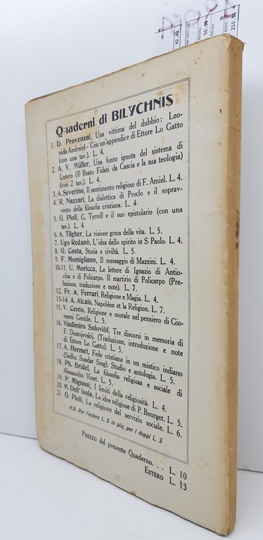 C. Bonavia Santità del nostro tempo quaderni di Bilychnis 1925 …