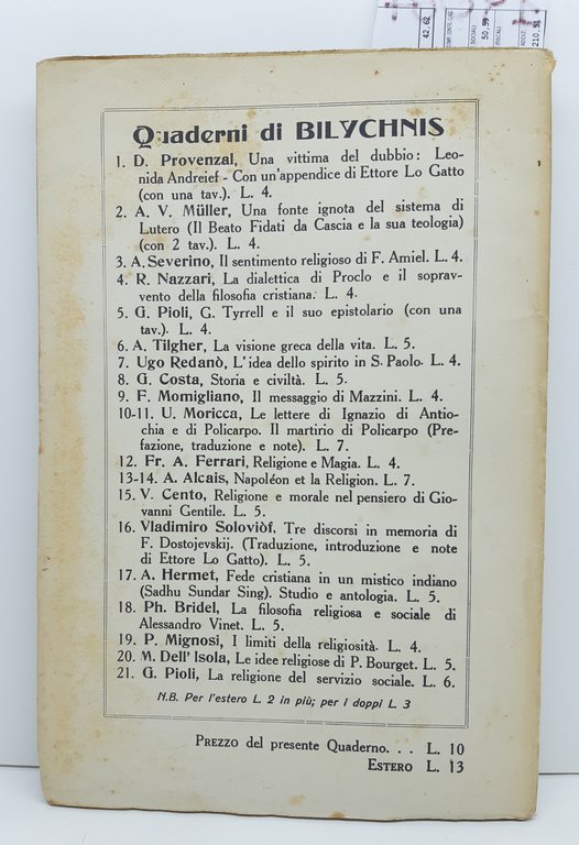 C. Bonavia Santità del nostro tempo quaderni di Bilychnis 1925 …