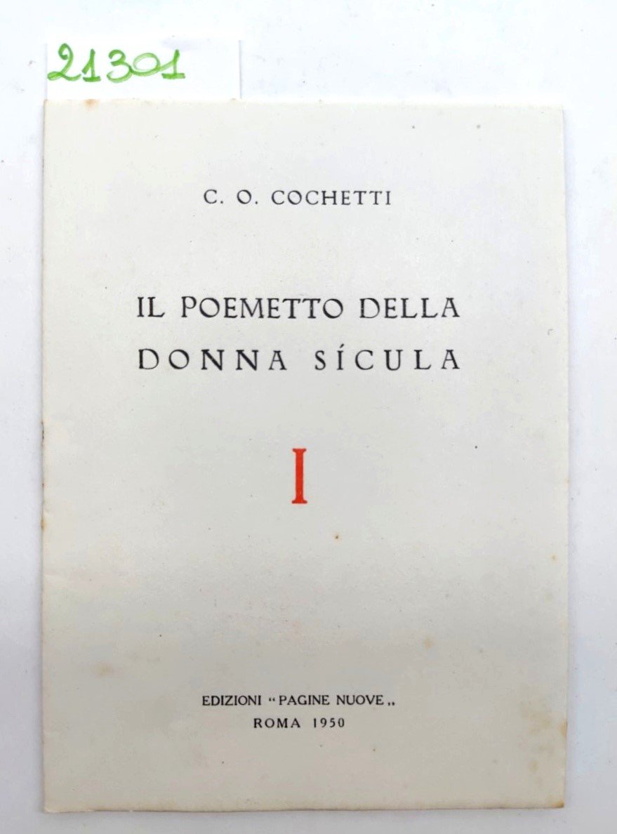 C. O. Cochetti Il poemetto della donna Sicula edizioni Pagine …