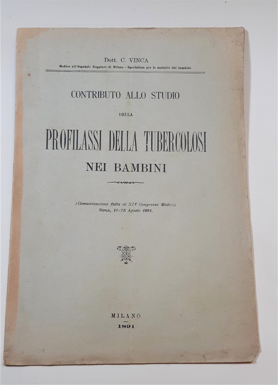 C. Vinca Contributo allo studio della profilassi della tubercolosi nei …