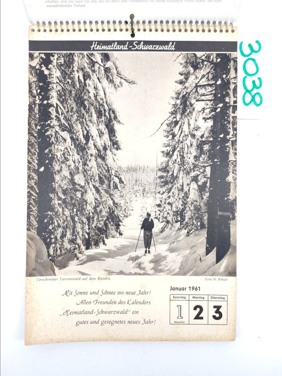 Calendario Foresta Nera 1961 Heimatland-Schwarzwald Grossbild-Kalendar | Immagine Gallery 2