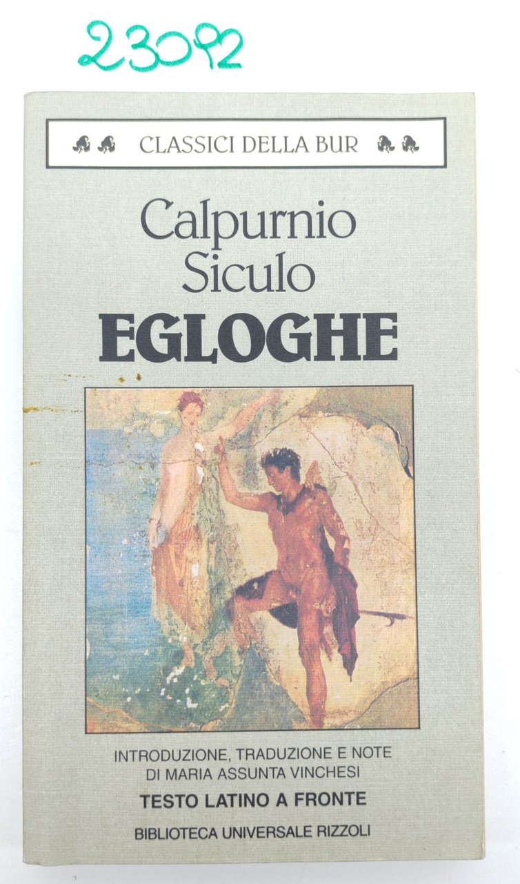 Calpurnio Siculo Egloghe BUR Rizzoli 1° edizione 1996 | Immagine principale