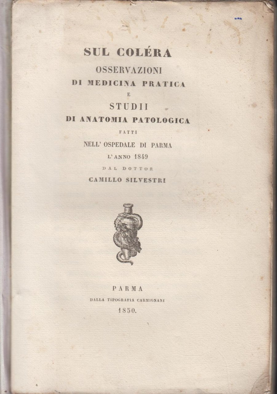 Camillo Silvestri Sul colera osservazioni di medicina pratica e studi …
