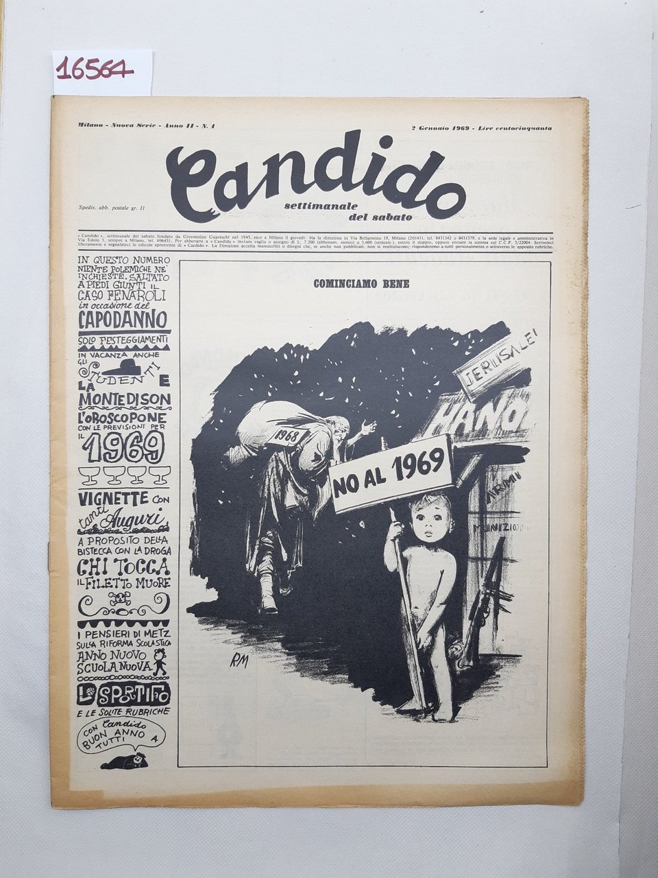 Candido settimanale del sabato numero 1 2 gennaio 1969