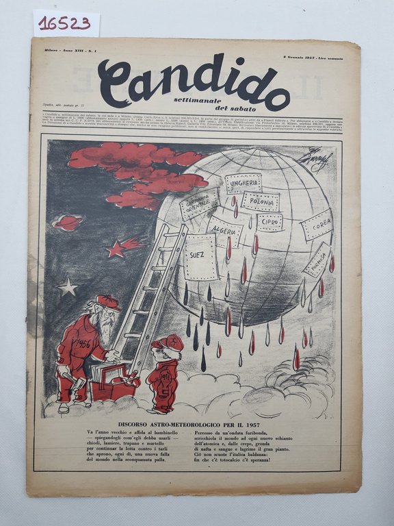 Candido settimanale del sabato numero 1 6 gennaio 1957