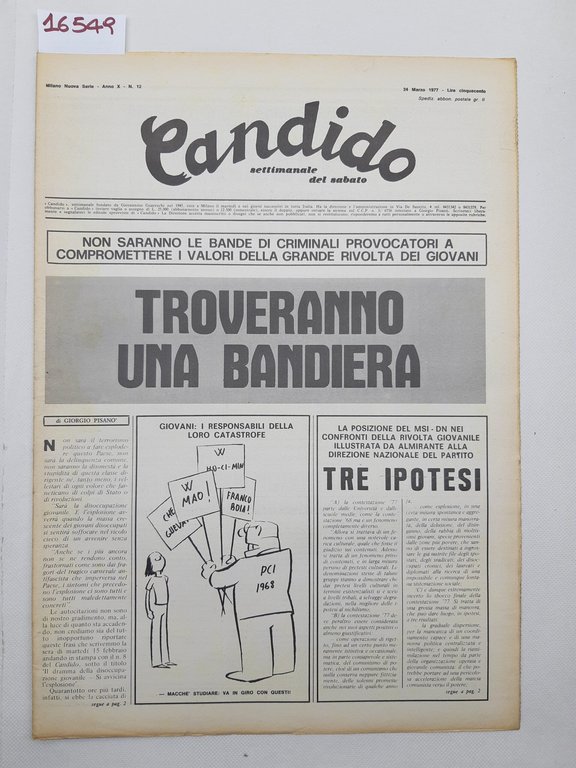Candido settimanale del sabato numero 12 24 marzo 1977