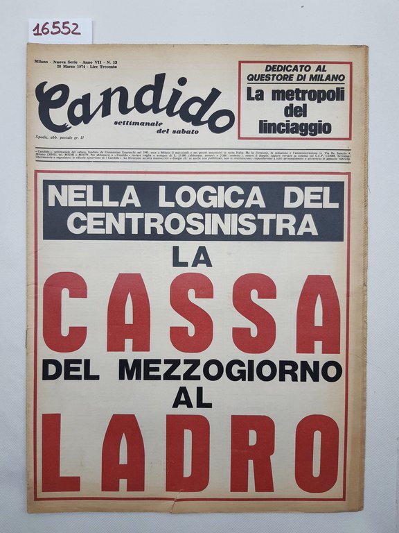 Candido settimanale del sabato numero 13 28 marzo 1974