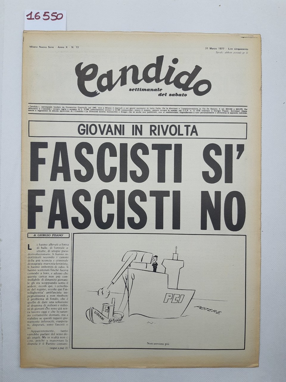 Candido settimanale del sabato numero 13 31 marzo 1977
