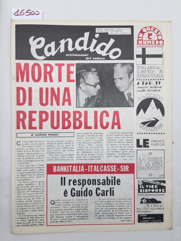 Candido settimanale del sabato numero 13 5 aprile 1979