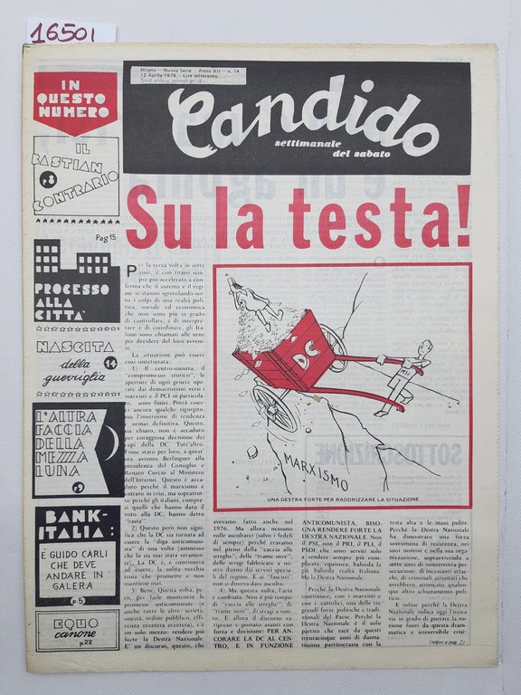 Candido settimanale del sabato numero 14 12 aprile 1979