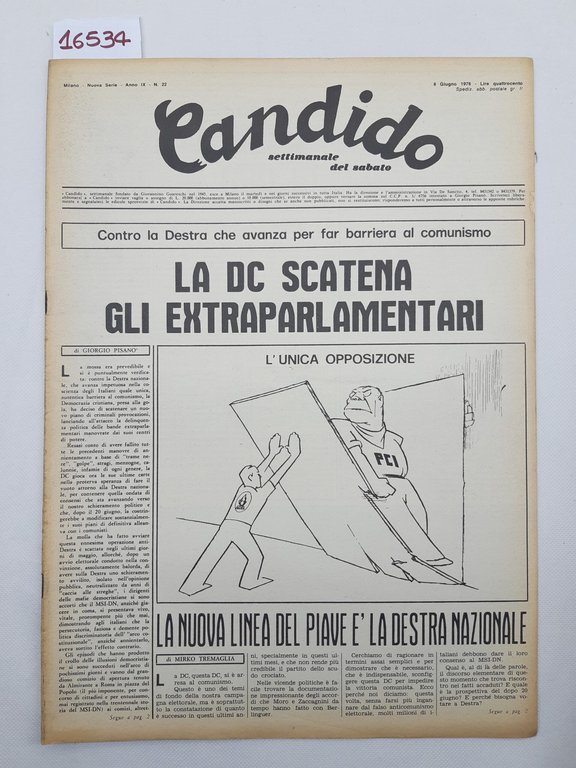 Candido settimanale del sabato numero 22 8 giugno 1976