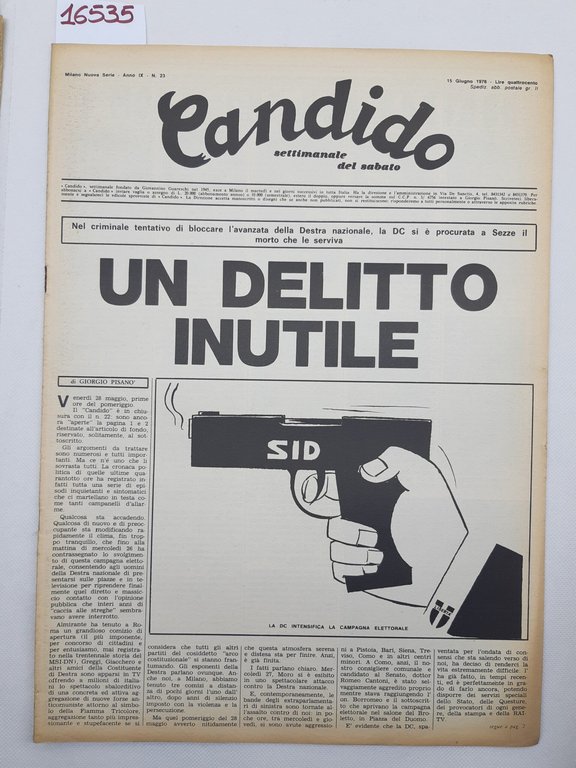 Candido settimanale del sabato numero 23 15 giugno 1976