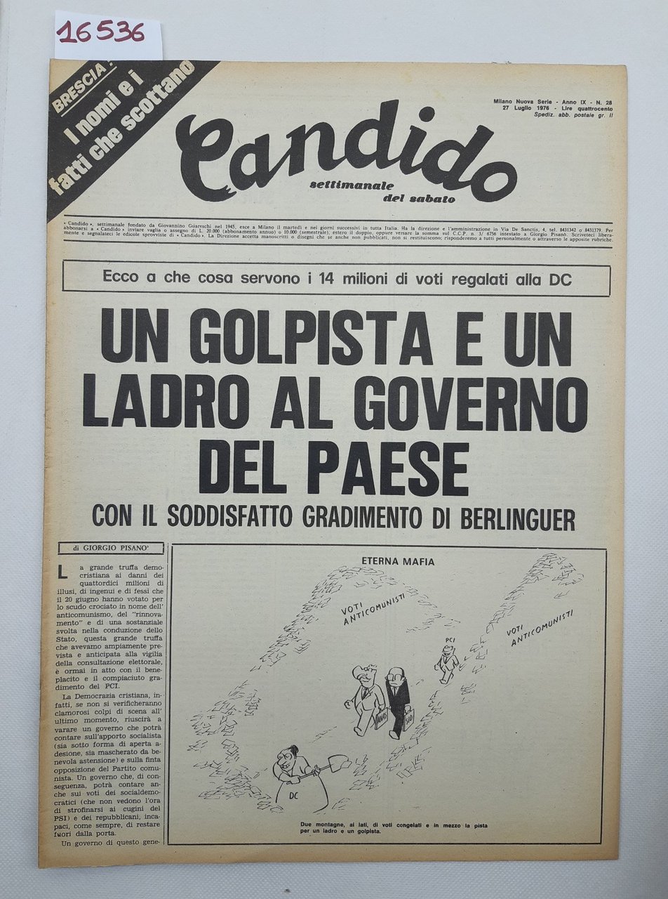 Candido settimanale del sabato numero 28 27 luglio 1976