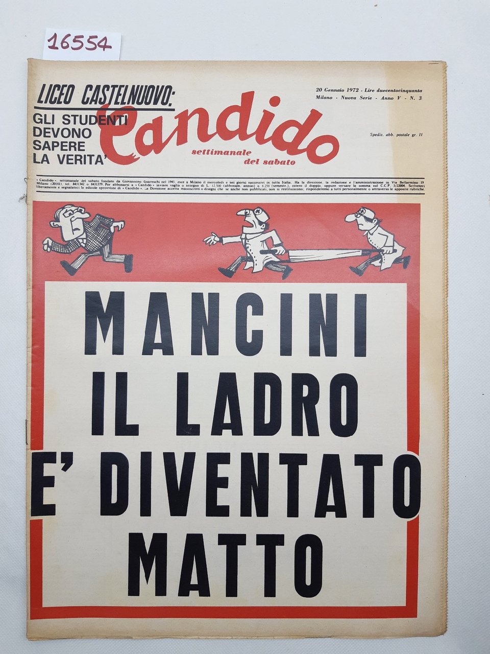 Candido settimanale del sabato numero 3 20 gennaio 1972