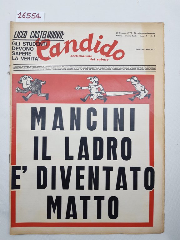 Candido settimanale del sabato numero 3 20 gennaio 1972