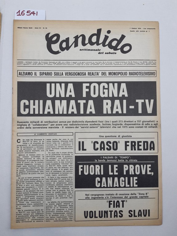 Candido settimanale del sabato numero 33 7 ottobre 1976