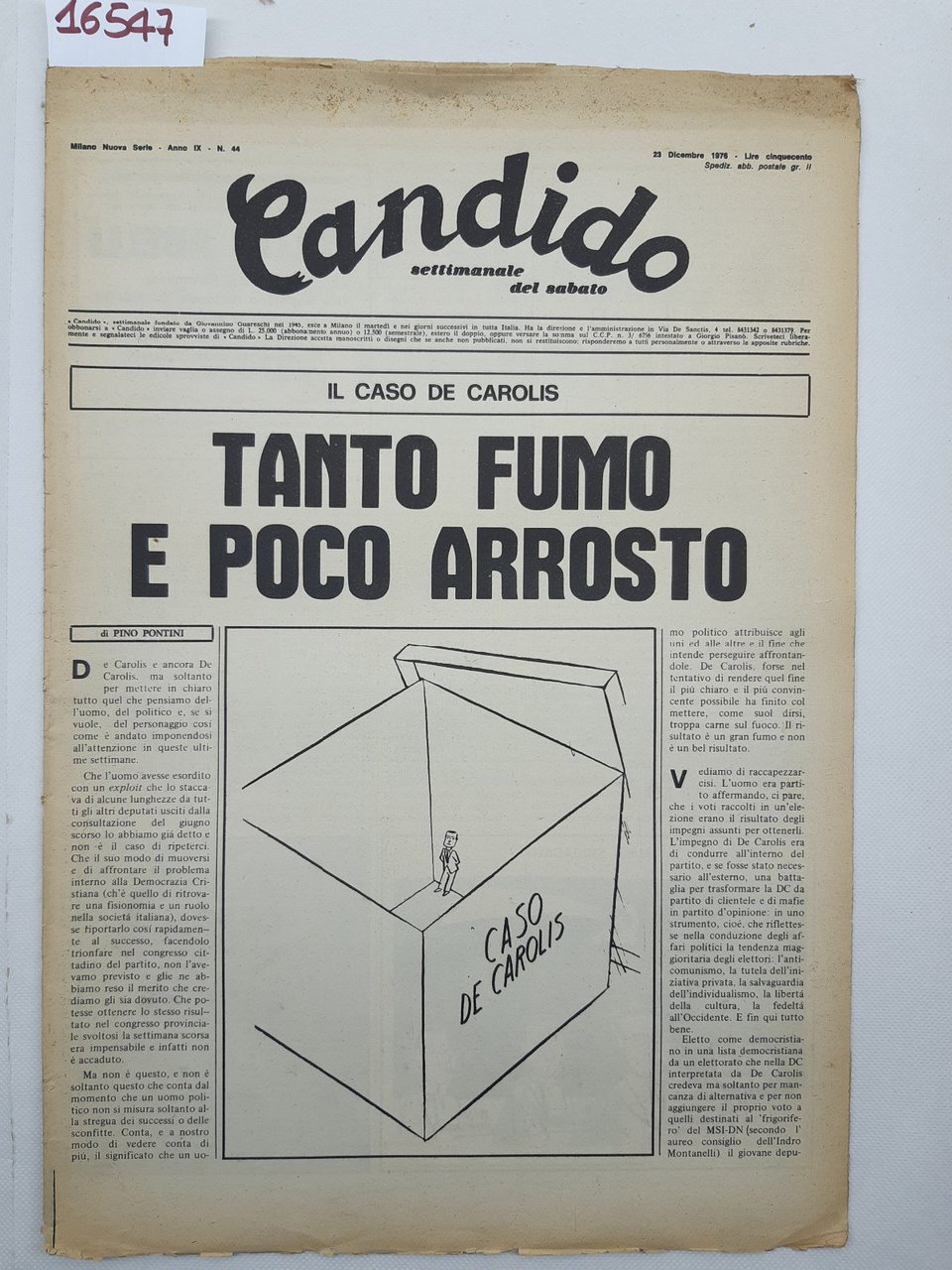 Candido settimanale del sabato numero 44 23 dicembre 1976
