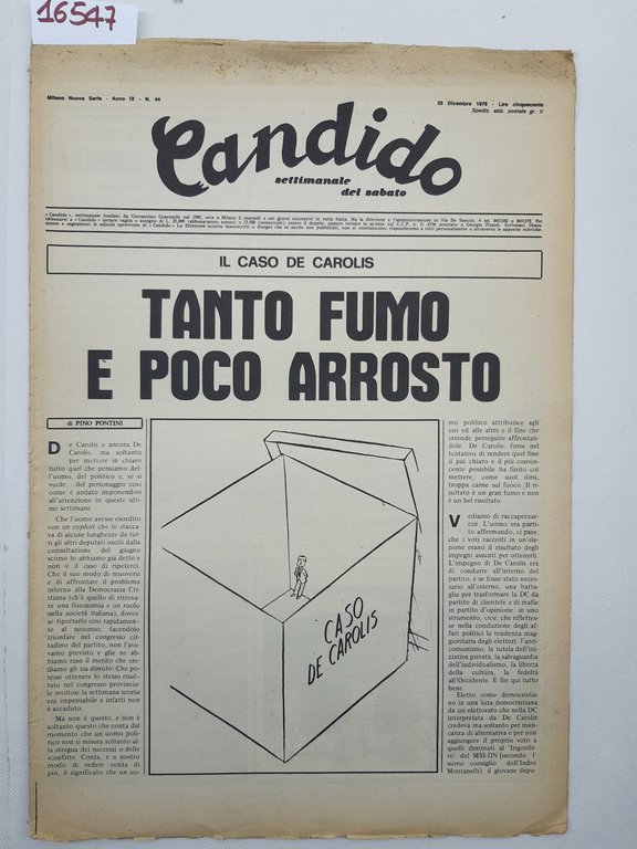 Candido settimanale del sabato numero 44 23 dicembre 1976