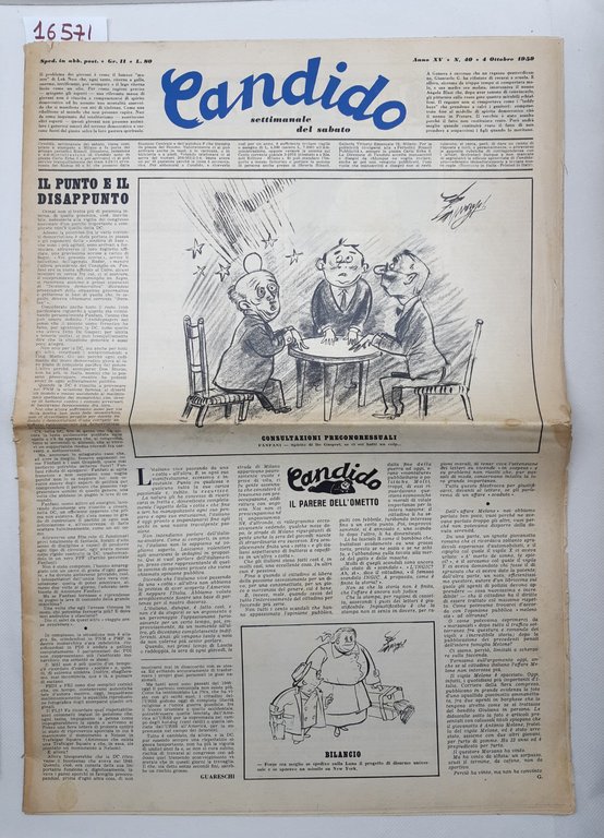 Candido settimanale del sabato numero 44 ottobre 1959