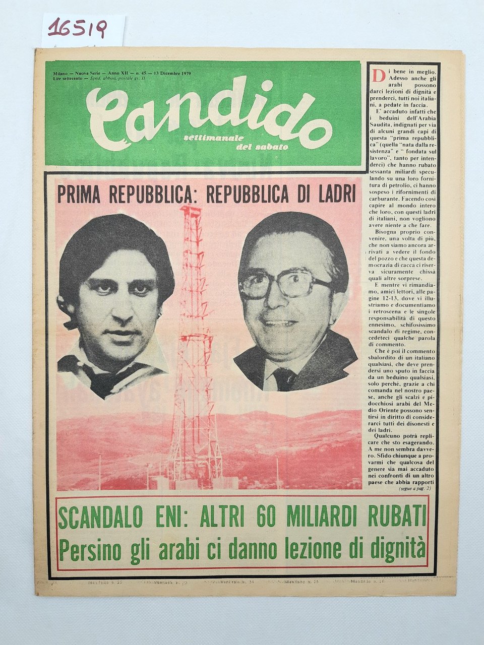 Candido settimanale del sabato numero 45 13 dicembre 1979