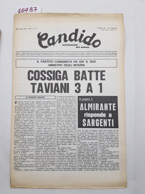 Candido settimanale del sabato numero 5 3 febbraio 1977
