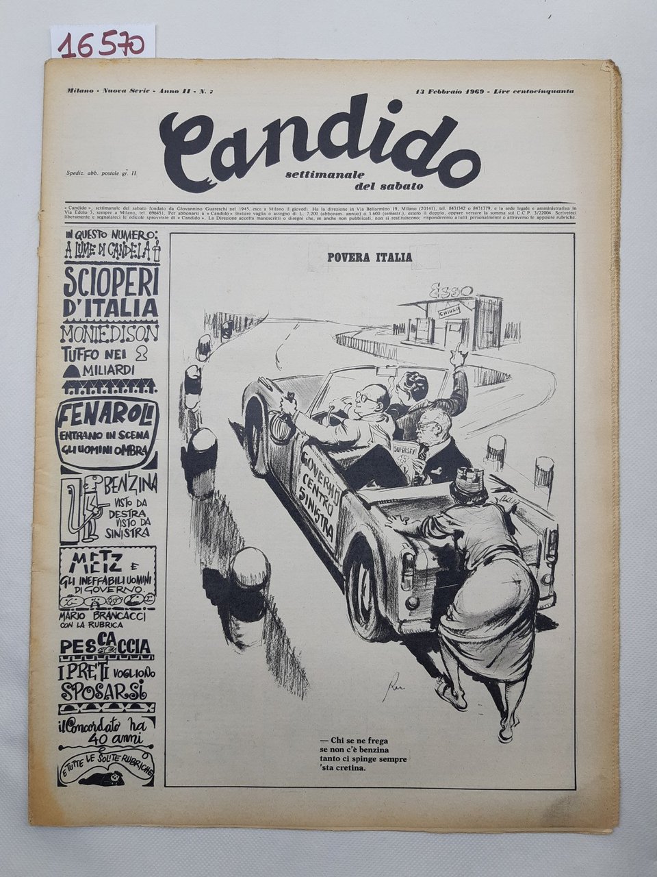 Candido settimanale del sabato numero 7 13 febbraio 1969