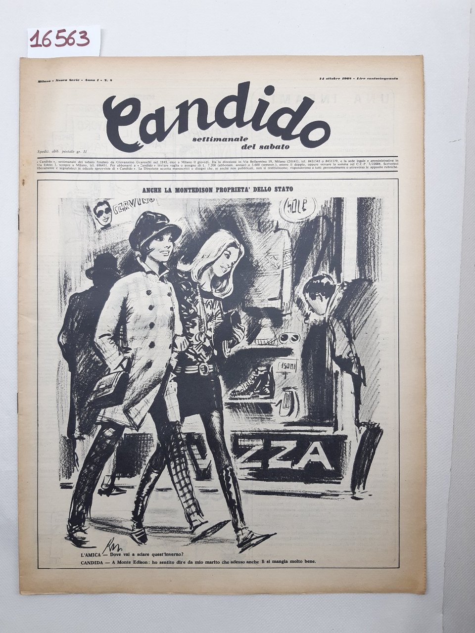 Candido settimanale del sabato numero 8 24 ottobre 1968
