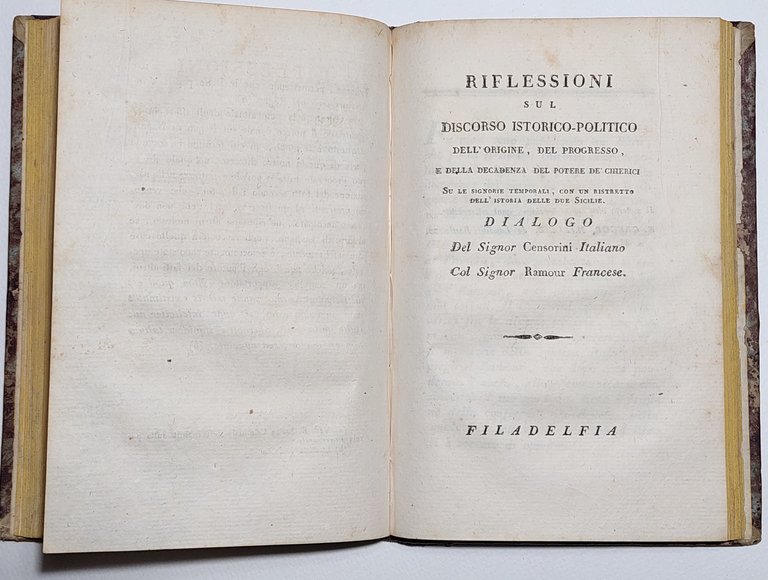 Capelcelatro Giuseppe Discorso istorico-politico dell'origine, del progresso e della decadenza …