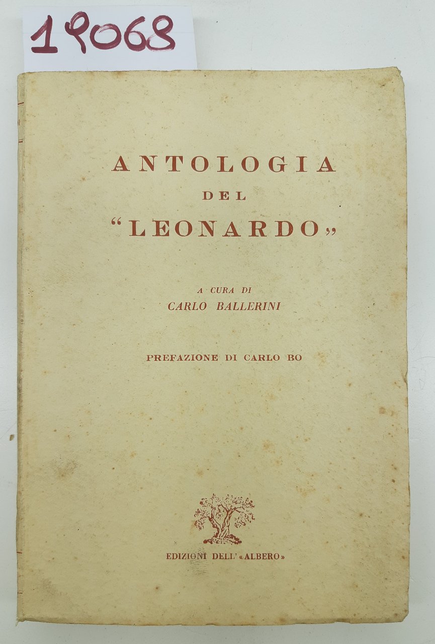 Carlo Ballerini Antologia del Leonardo Edizioni Dell'Albero 1957