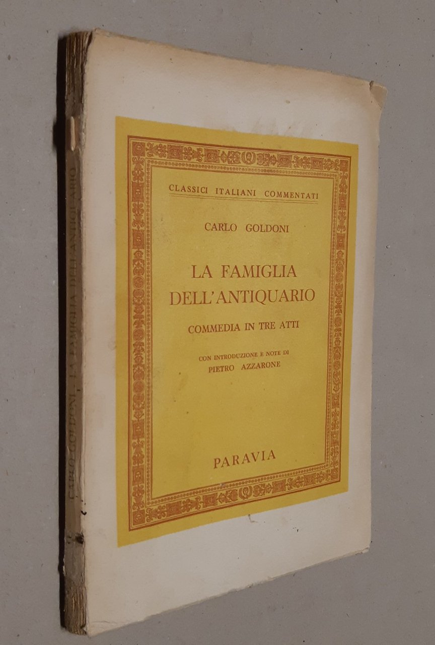 Carlo Goldoni La famiglia dell'antiquario Paravia 1960