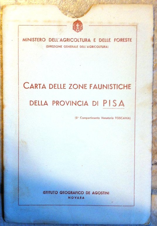 CARTA DELLE ZONE FAUNISTICHE DELLA PROVINCIA DI PISA