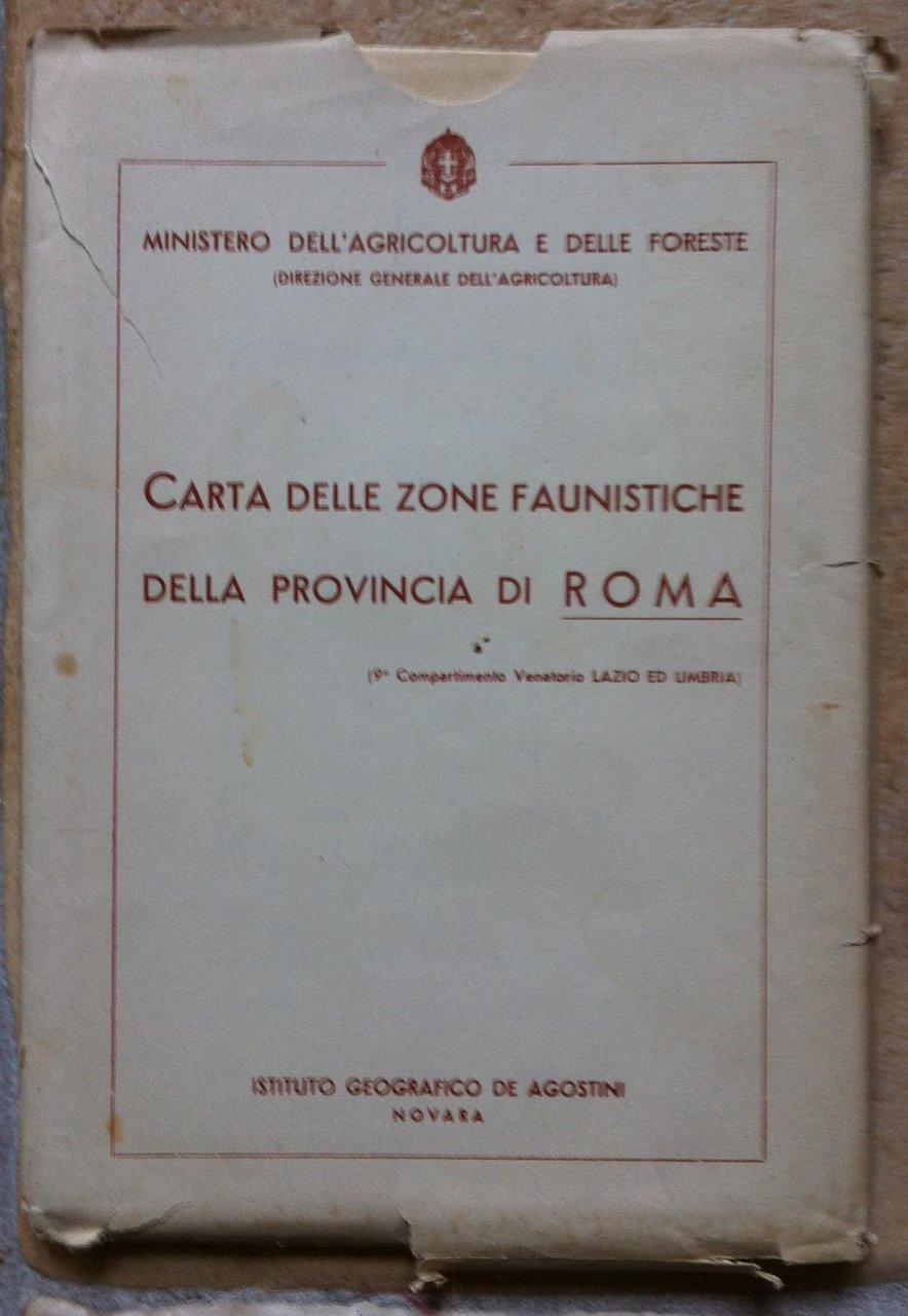 CARTA DELLE ZONE FAUNISTICHE DELLA PROVINCIA DI ROMA