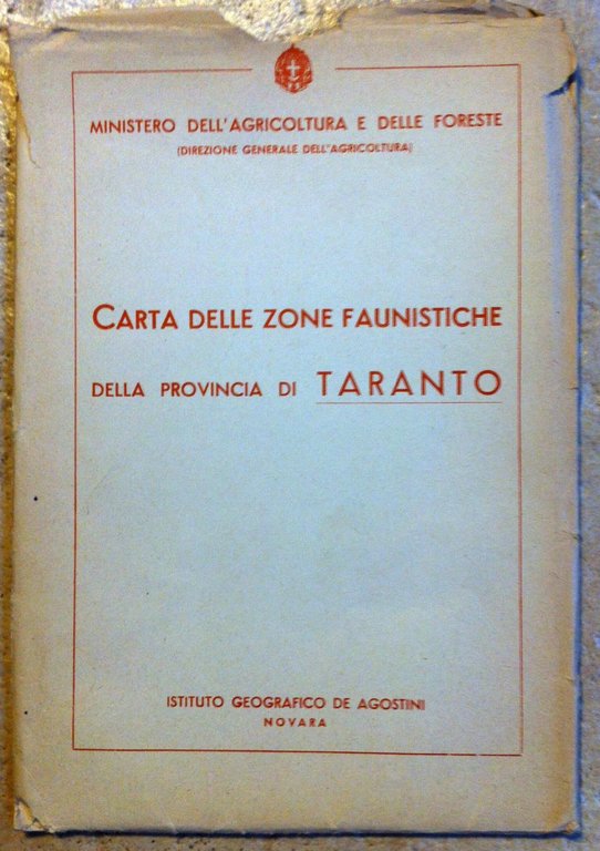 CARTA DELLE ZONE FAUNISTICHE DELLA PROVINCIA DI TARANTO