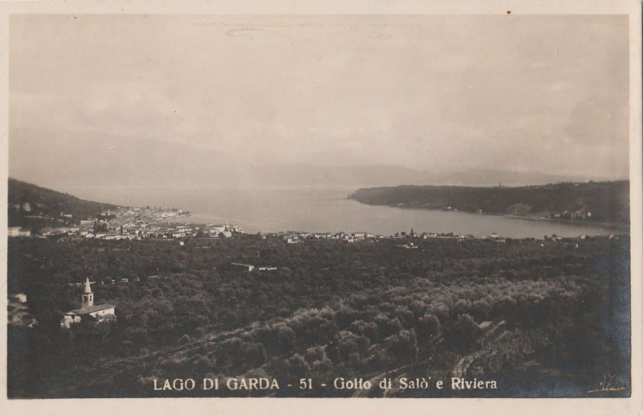 Cartolina Brescia Lago di Garda Golfo di Salò e Riviera …
