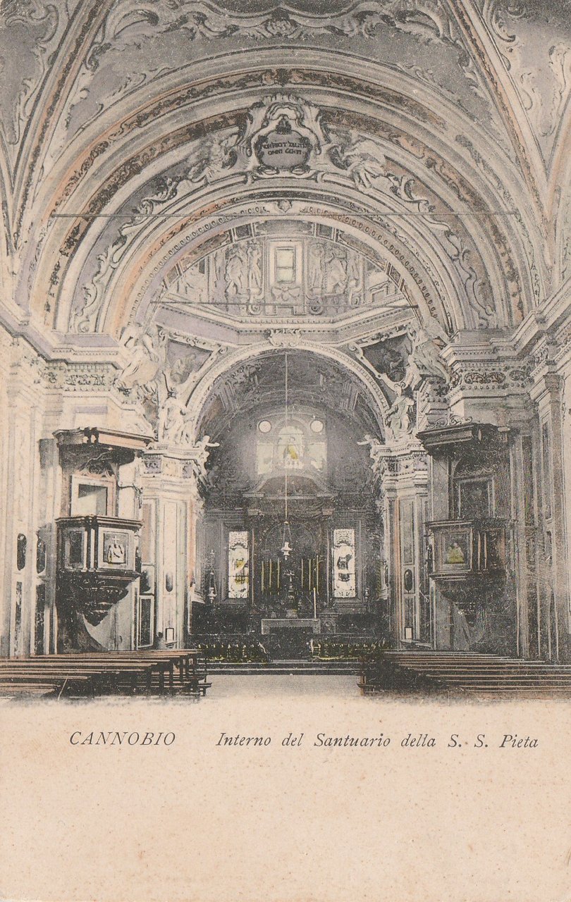 Cartolina Piemonte Verbania Cannobio Interno del Santuario della S.S. Pietà …