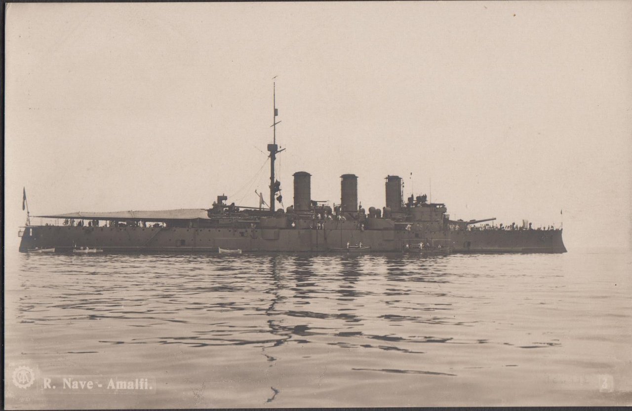 Cartolina R. Nave Amalfi non viaggiata