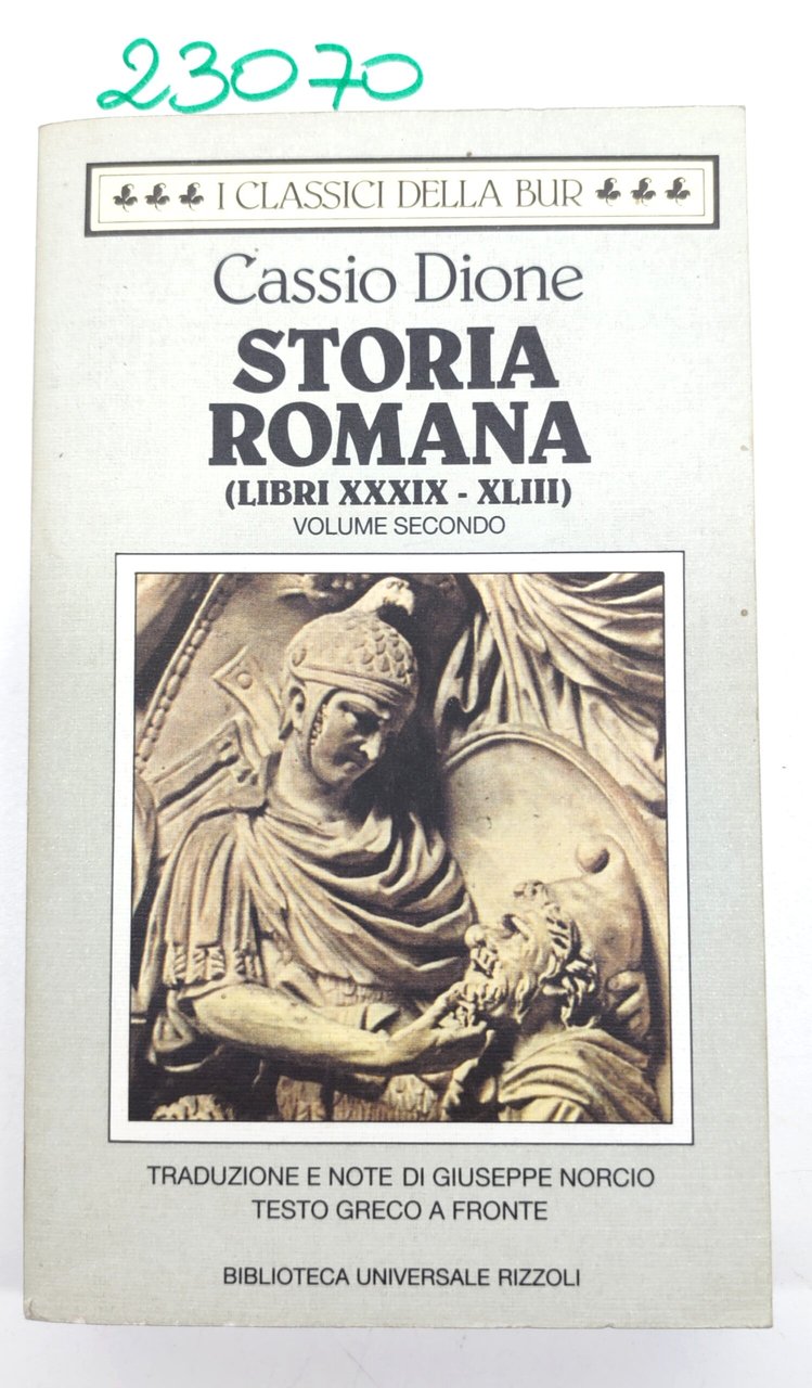 Cassio Dione Storia romana 2° volume BUR Rizzoli 1° edizione … | Immagine principale