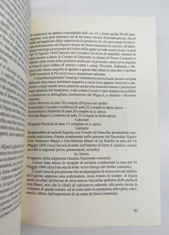 Castagnari Lipparoni Restaurazione reazionaria e imperita il caso Cavalieri Stefanini …