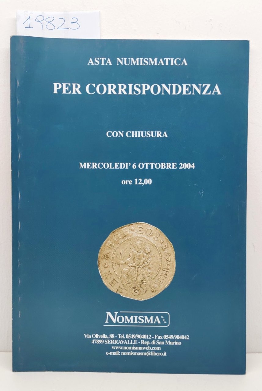 Catalogo Nomisma asta numismatica ottobre 2004
