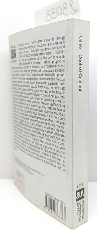 Celso Contro i cristiani BUR Rizzoli 1° edizione 1989 | Immagine Gallery 2