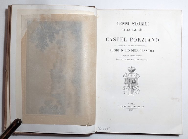 Cenni storici sulla Baronia di Castel Porziano proprietà di sua … | Immagine Gallery 1