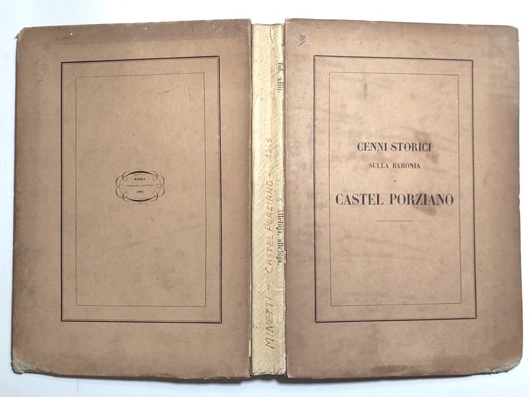 Cenni storici sulla Baronia di Castel Porziano proprietà di sua …
