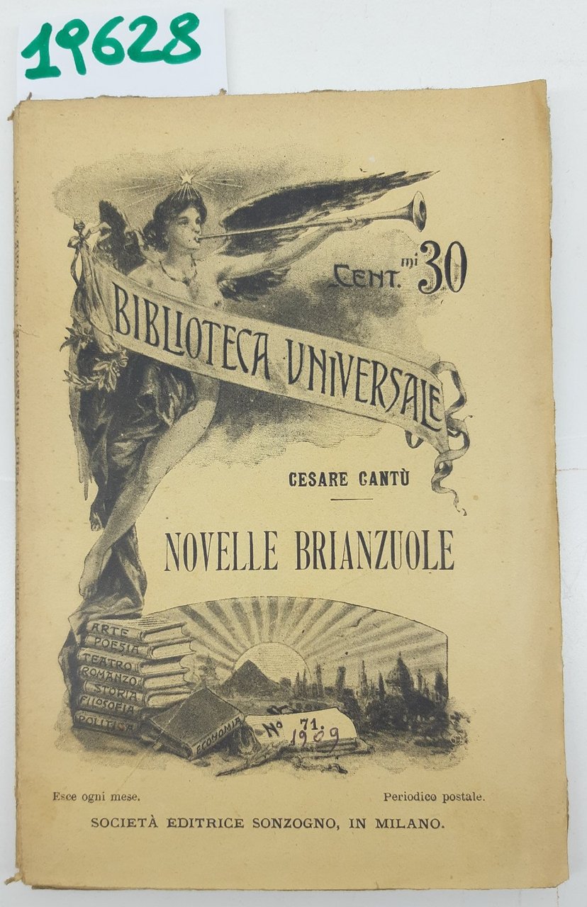 Cesare Cantù Novelle brianzole Sonzogno 1909