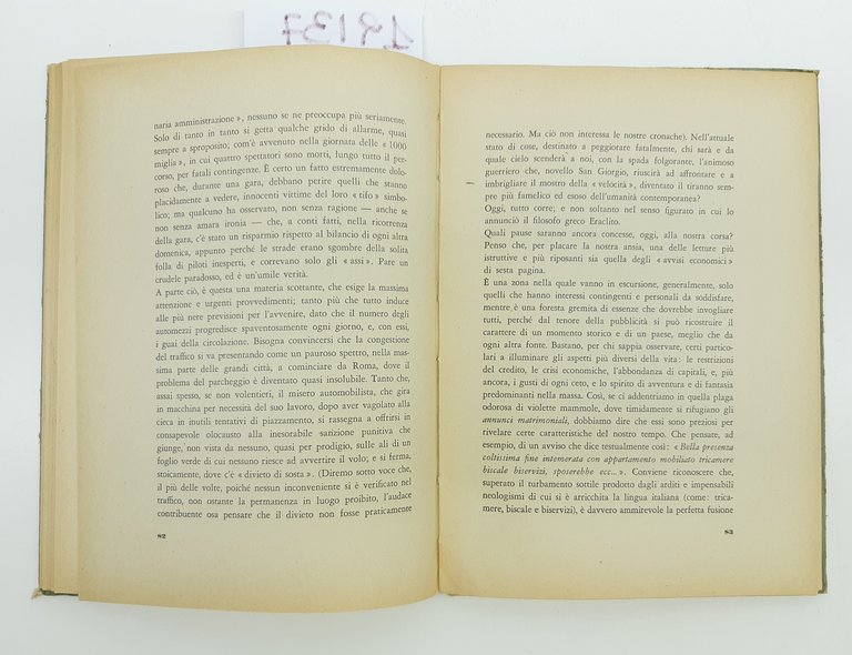 Cesare Dangelantonio Cronache di mezzo mese Edizioni Radio Italiana 1956