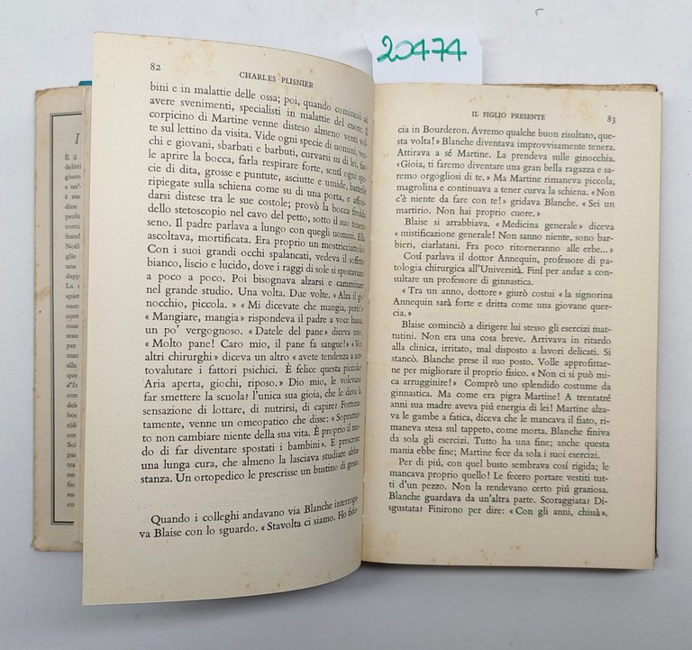 Charles Plisnier Il figlio presente Mondadori 1952 romanzo 1° edizione
