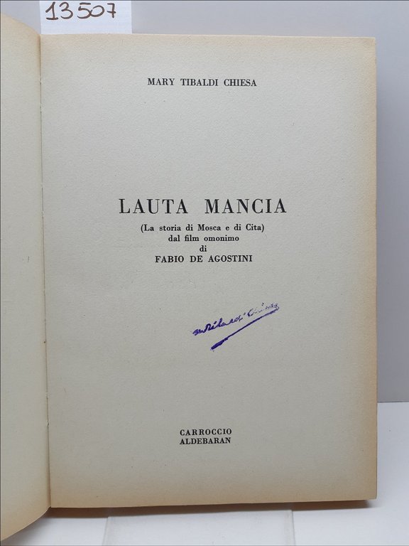 Chiesa Agostini Lauta mancia Carroccio 1957